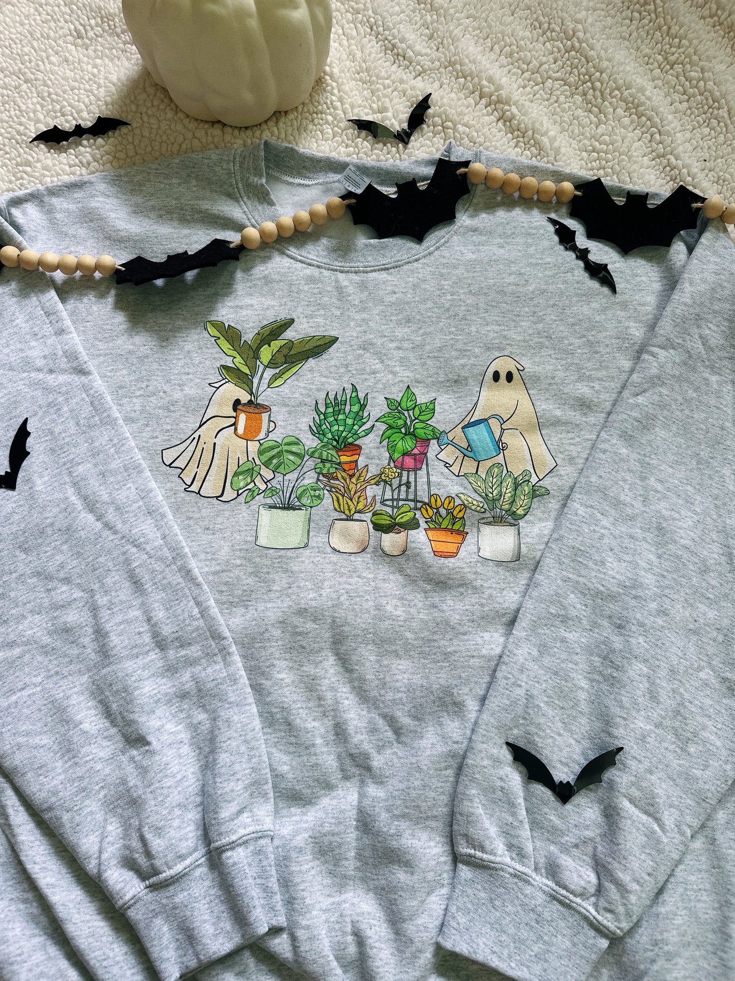 (RTS) Boho House Plant Ghost Babe Sweatshirt