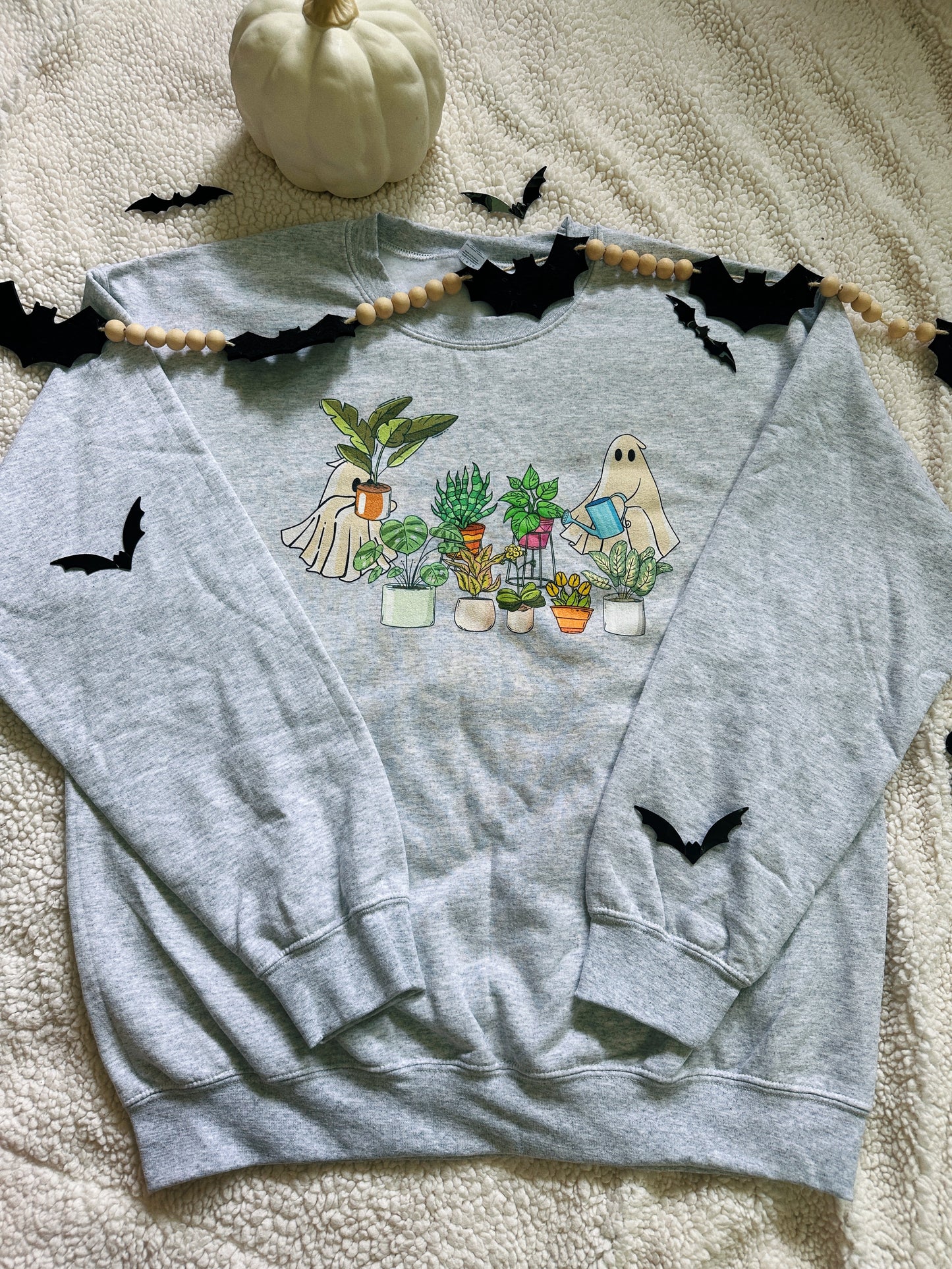 (RTS) Boho House Plant Ghost Babe Sweatshirt